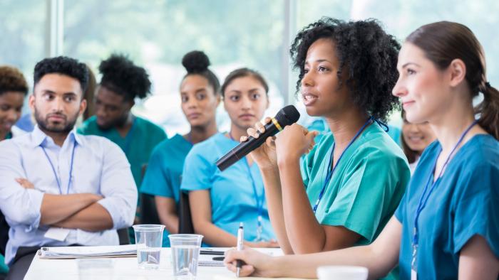 Doctors take a medical course.